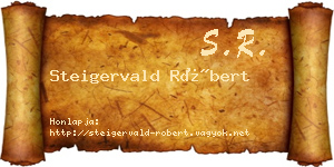 Steigervald Róbert névjegykártya